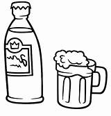 Beer Coloring Pages Bottle Mug Draw Water Clipartmag Root Color sketch template