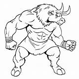 Minotaur Mythological sketch template