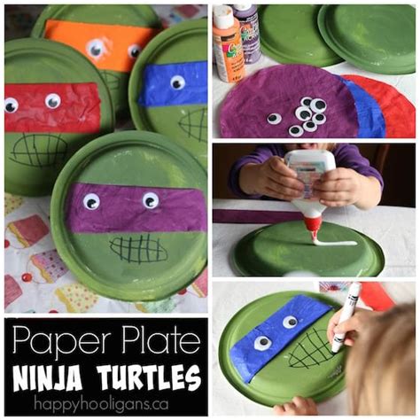 paper plate teenage mutant ninja turtles happy hooligans