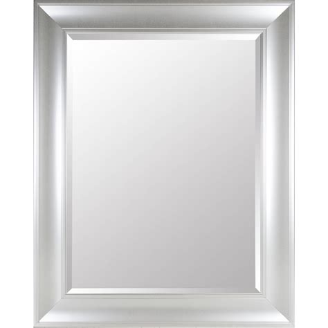 beveled wall mirror  silver frame   gallery solutions walmartcom
