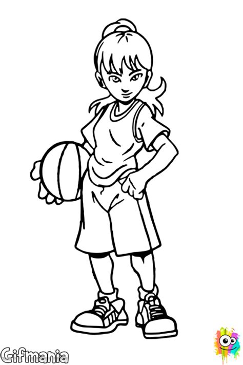 basketballer girl coloring page coloring pages  girls basketball