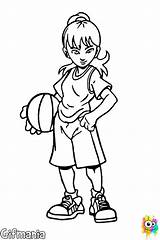 Baloncesto Femenino Balon Deportista Jugadora Chica Basketballer Jugadores Colores Young sketch template
