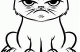 Grumpy Cat Coloring Pages Printable Drawing Color Clipart Getdrawings Getcolorings Clipartmag Collection sketch template