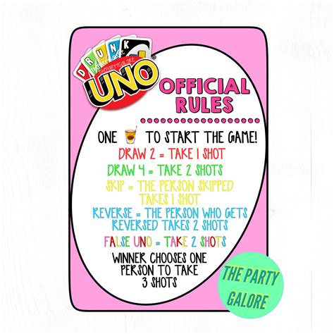 uno rules printable