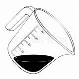 Measuring Cup Outline Vector Cups Drawing sketch template