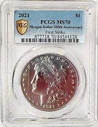 Image result for PCGS MS70. Size: 142 x 185. Source: www.usacoinbook.com