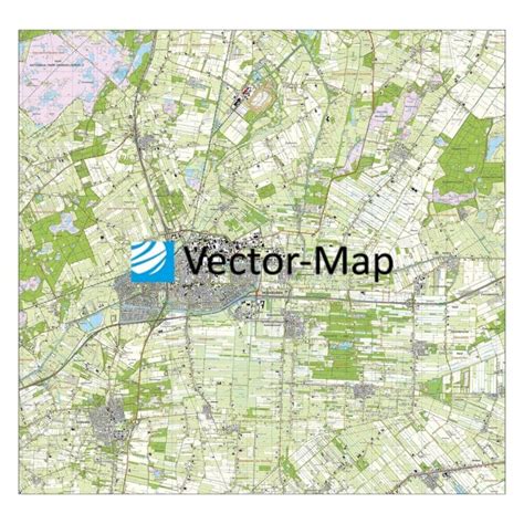 topografische kaart hoogeveen gemeente plattegronden vector map