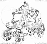 Cinderella Carriage Clipart Story Drawing Lineart Vector Pushkin Illustration Royalty Getdrawings sketch template
