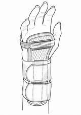 Wrist Guard Coloring Edupics Large sketch template