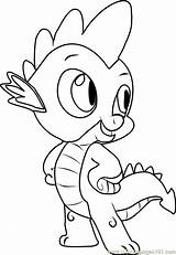 Spike Coloring Pages Dragon Drawing Getcolorings Color Getdrawings sketch template