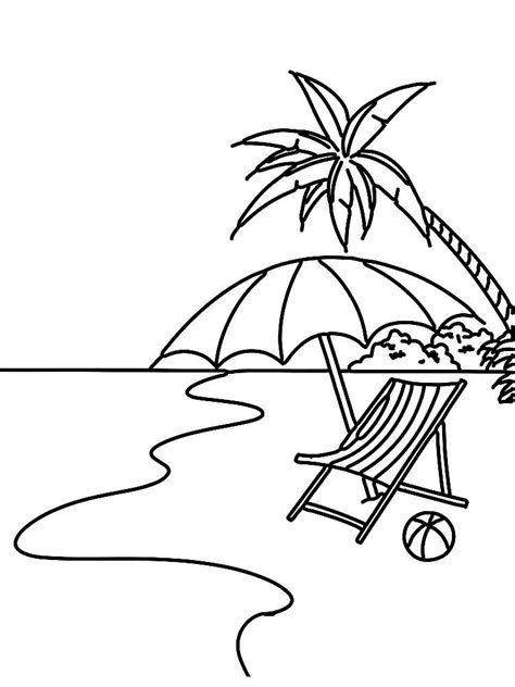 beach coloring page    beautiful beach coloring page