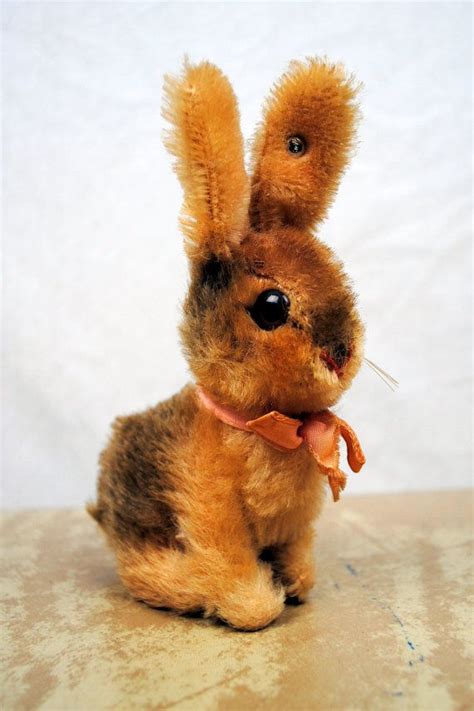 vintage steiff mohair bunny rabbit  etsy  soft