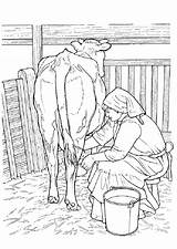 Vaca Kuh Koe Colorir Kleurplaten Cow Vache Coloriages Mucche Desenhos Vacas Mewarnai Sapi Koeien Milking Cows Krowy Bewegende Bergerak Animaties sketch template