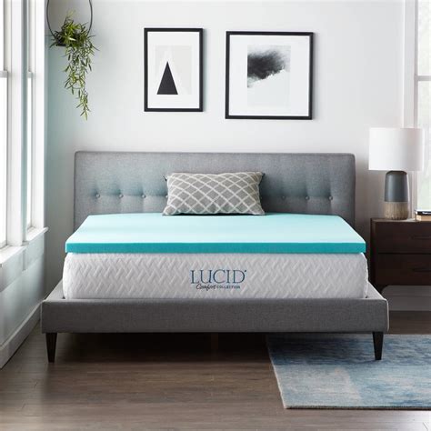 lucid comfort collection  gel memory foam mattress topper twin xl  hsn