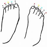 Feet Template Clipart Footprint Coloring Cliparts Colouring Colour Pages Library Clip Clipartmag sketch template
