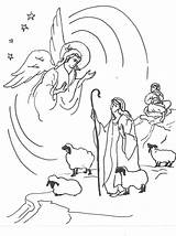 Shepherds Angels Coloring Pages Getcolorings Color sketch template