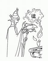 Colorear Dormant Durmiente Bruja Maleficent Coloriages sketch template