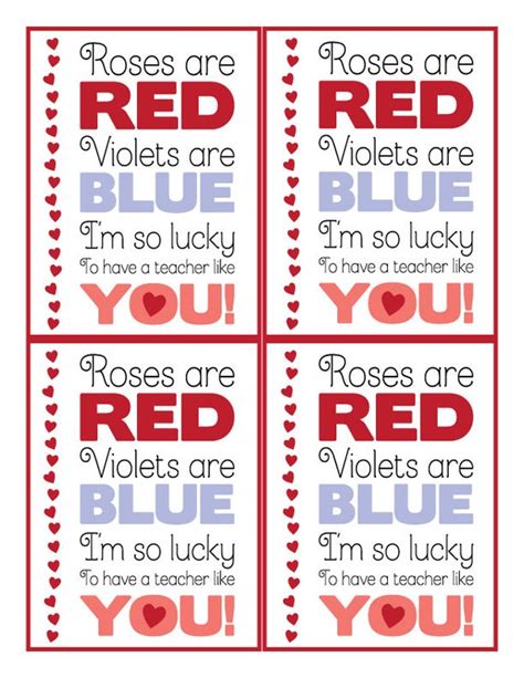valentines day card  teacher digital print letter size