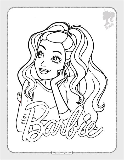 beautiful barbie coloring pages