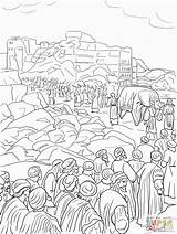 Jericho Coloring Joshua Pages Battle Walls Capture Printable Jordan Crossing River Clipart Para Jerico Colorear Bible Drawing Falling Josue Los sketch template