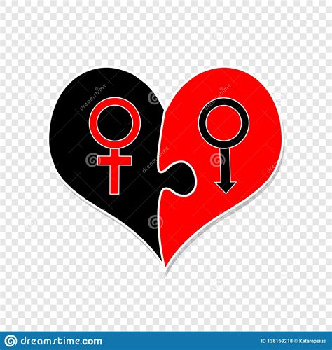 Man And Woman Mars And Venus Sign Sex Symbols Stock Vector