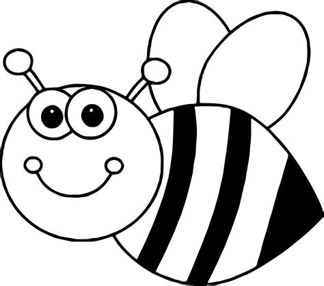 coloring bee clipart