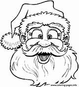 Santa Coloring Christmas Funny Claus Pages Print Printable sketch template