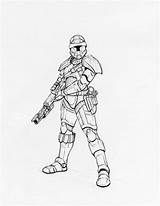 Star Wars Republic Trooper Old Deviantart Drawing Drawings Getdrawings Sci Fi sketch template