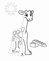 Colorat Planse Girafa Uneste Punctele Apoi Coloreaza Coloringhome sketch template