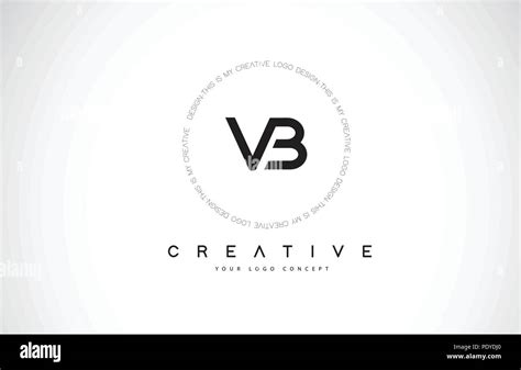 vb   logo design  black  white creative icon text letter