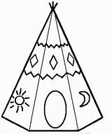 Coloring Teepee Pages Printable Tipi Indian Template Thanksgiving Color Sheet Native American Colorear Para Yahoo Search Crafts Preschool Colouring Cycle sketch template