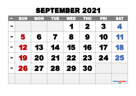 printable september  calendar  template malphaecho