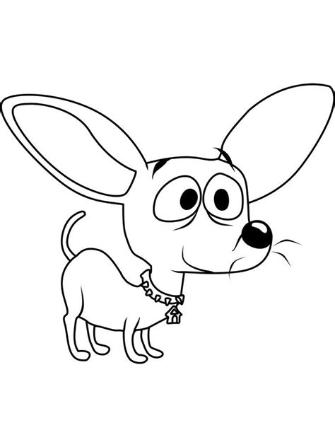 printable chihuahua coloring pages chihuahua  dog smallest