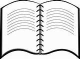 Book Open Clipart Notebook Clip Symbol Spiral Cliparts Books Stencil Template Vector Outline Library Clker Paper Education Svg Formats sketch template