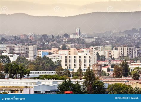 aerial view  addis ababa stock  image
