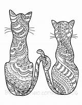 Coloring Cat Pages Realistic Adults Cats Drawing Adult Cute Getdrawings Von Mandala Katzen Gemerkt sketch template