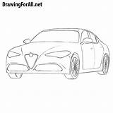 Draw Alfa Romeo Car Drawing Front Step Cars Drawingforall Sport Go Next Lines Part sketch template
