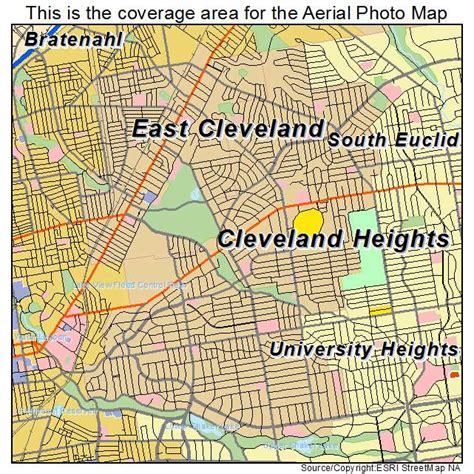 aerial photography map  cleveland heights  ohio