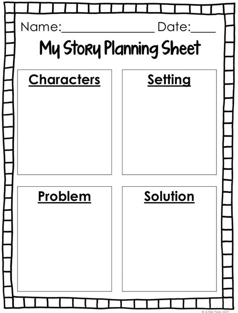 narrative writing story planing sheet  helps writers