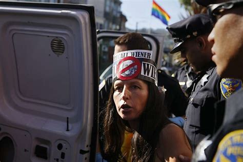 nude activists cause a stir at protest in castro sfgate