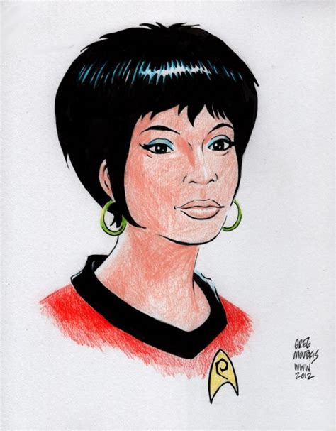 uhura star trek women of wonder 2012 comic art old film stars