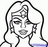 Dragoart Trace Superhero Female sketch template