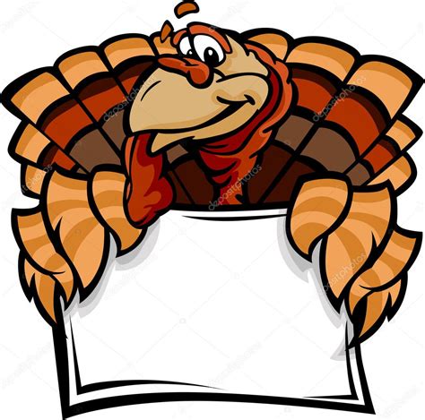 Picture Turkey Holding A Sign Happy Thanksgiving