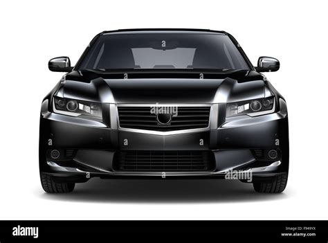black generic car front view stock photo alamy