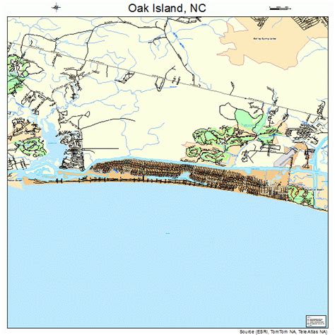 oak island north carolina street map