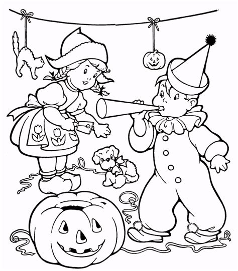 vintage halloween coloring pages
