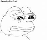 Sad Draw Coloring Meme Frog Pencil Simple Drawing Cartoon Drawings Bad Template Man Pepe Book Pages Feels Things Girl Colouring sketch template