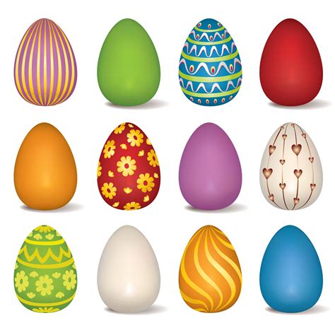easter eggs sign set easter symbol  holiday greeting card decor
