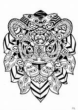Lion Coloring Adult Zentangle Pages Animals Lions Justcolor Adults Color Style Mandala Printable Sheets Impressive sketch template