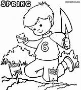 Spring Coloring Pages Garden Colorings sketch template